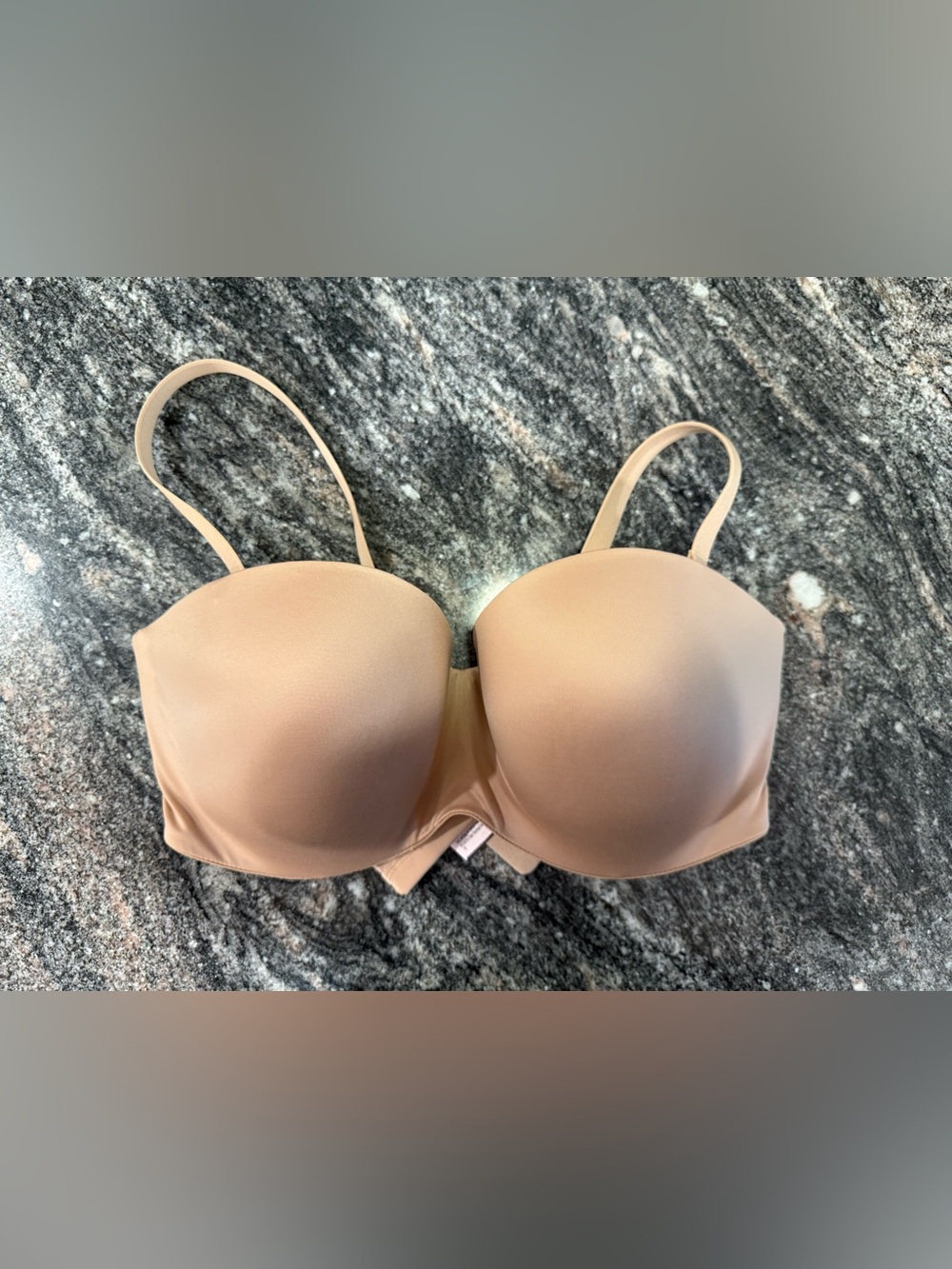 Body by Victoria Strapless Bra — Beige, Size 38D